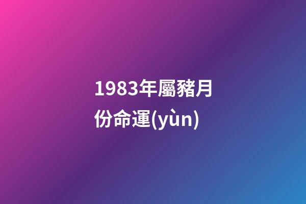 1983年屬豬月份命運(yùn)(這三個(gè)月生肖豬財(cái)運(yùn)大旺，八方來財(cái))-第1張-觀點(diǎn)-玄機(jī)派
