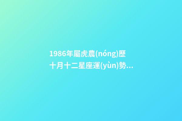 1986年屬虎農(nóng)歷十月十二星座運(yùn)勢(shì)-第1張-星座運(yùn)勢(shì)-玄機(jī)派