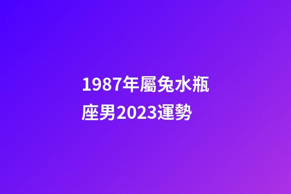 1987年屬兔水瓶座男2023運勢-第1張-星座運勢-玄機派