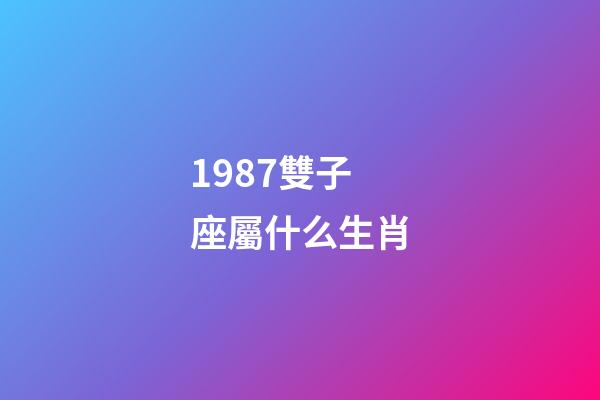 1987雙子座屬什么生肖-第1張-星座運勢-玄機派