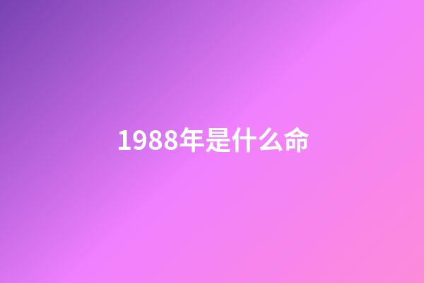 1988年是什么命（1988五行土為何是木命）-第1張-星座運勢-玄機派