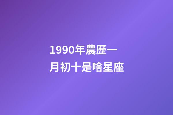 1990年農歷一月初十是啥星座-第1張-星座運勢-玄機派