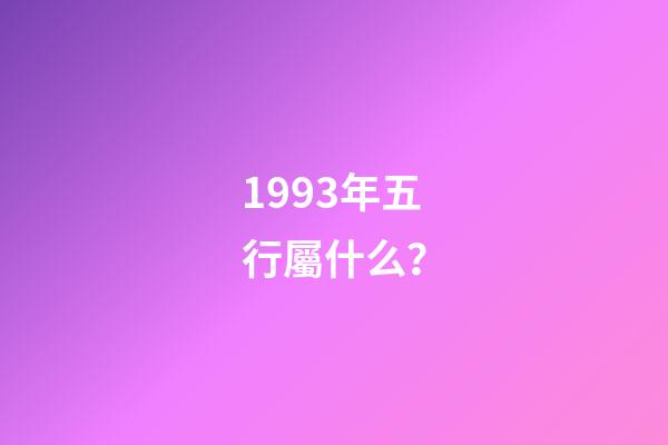 1993年五行屬什么？