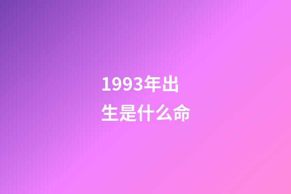 1993年出生是什么命