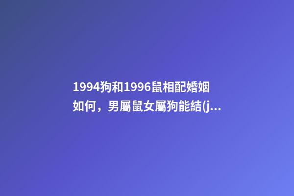 1994狗和1996鼠相配婚姻如何，男屬鼠女屬狗能結(jié)婚嗎-第1張-觀點(diǎn)-玄機(jī)派
