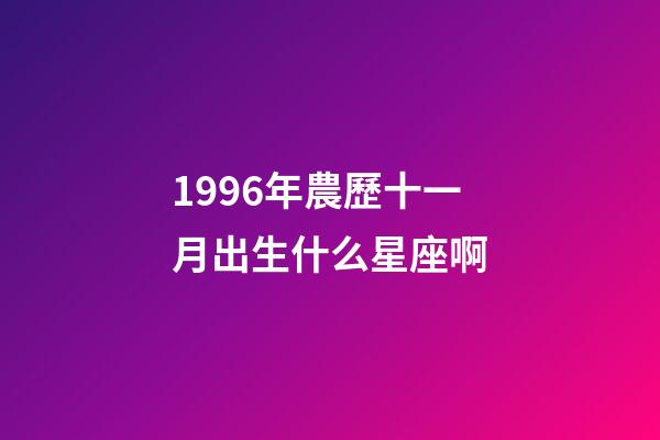 1996年農歷十一月出生什么星座啊-第1張-星座運勢-玄機派
