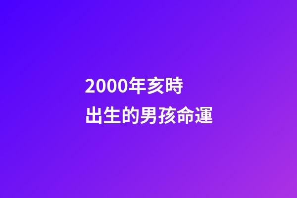 2000年亥時出生的男孩命運(散文丨我童年時的那些事)-第1張-觀點-玄機派