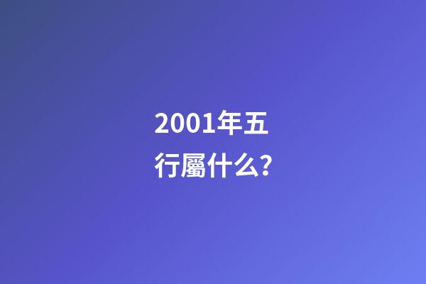 2001年五行屬什么？