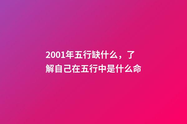 2001年五行缺什么，了解自己在五行中是什么命-第1張-觀點-玄機派