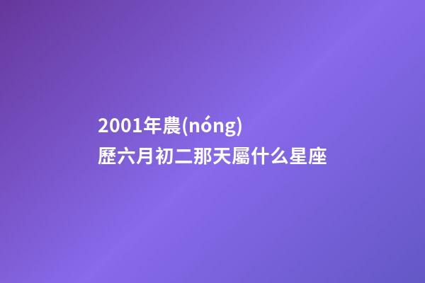 2001年農(nóng)歷六月初二那天屬什么星座