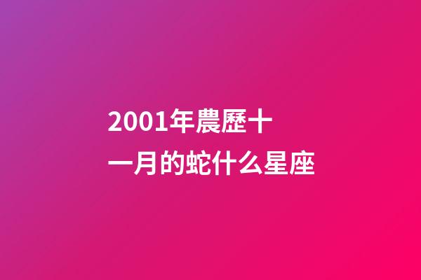 2001年農歷十一月的蛇什么星座-第1張-星座運勢-玄機派