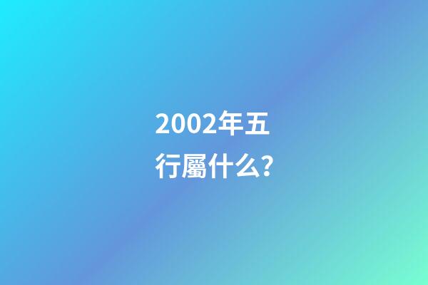 2002年五行屬什么？