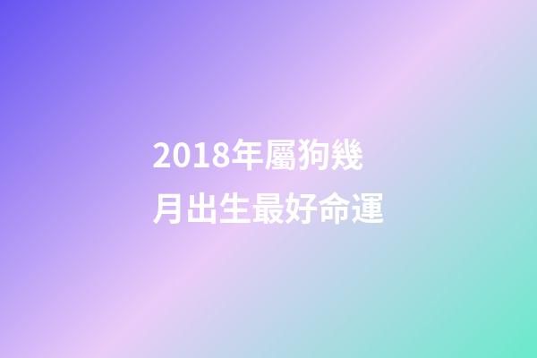 2018年屬狗幾月出生最好命運(2018年出生的狗寶寶這幾個月命最好了，大家快來看看有你家的嗎？)-第1張-觀點-玄機派