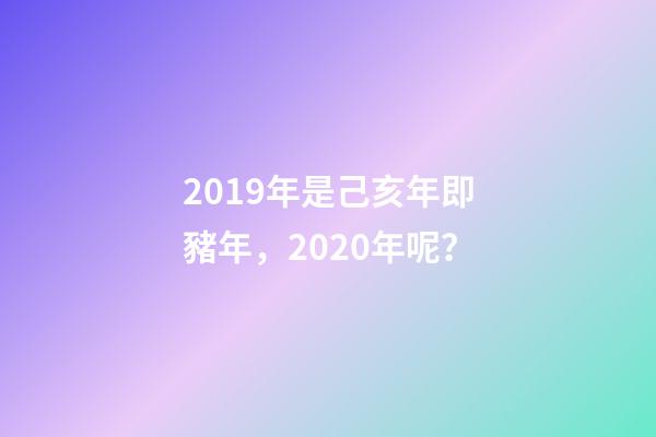 2019年是己亥年即豬年，2020年呢？-第1張-觀點-玄機派