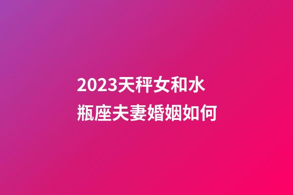 2023天秤女和水瓶座夫妻婚姻如何-第1張-星座運勢-玄機派