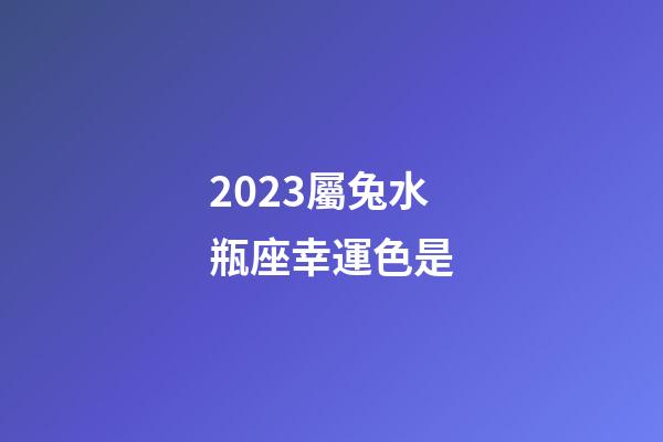 2023屬兔水瓶座幸運色是-第1張-星座運勢-玄機派