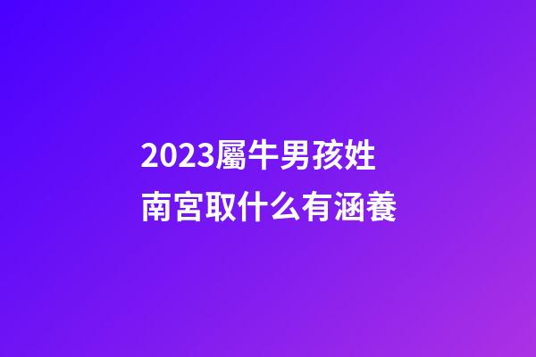 2023屬牛男孩姓南宮取什么有涵養