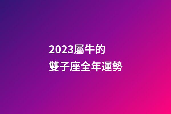 2023屬牛的雙子座全年運勢-第1張-星座運勢-玄機派