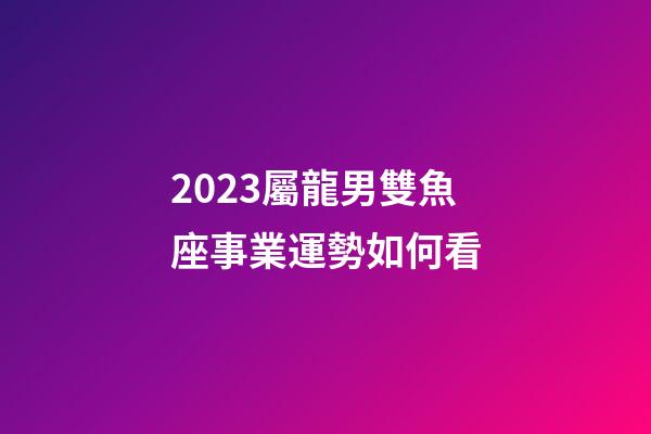 2023屬龍男雙魚座事業運勢如何看-第1張-星座運勢-玄機派