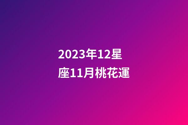 2023年12星座11月桃花運-第1張-星座運勢-玄機派