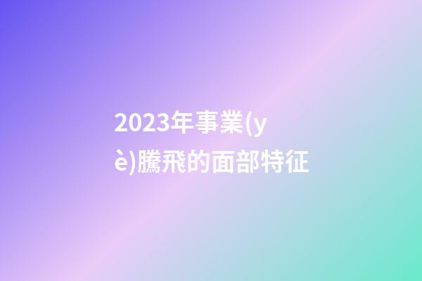 2023年事業(yè)騰飛的面部特征