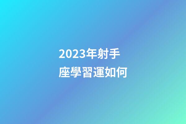 2023年射手座學習運如何-第1張-星座運勢-玄機派