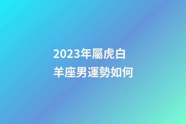 2023年屬虎白羊座男運勢如何-第1張-星座運勢-玄機派