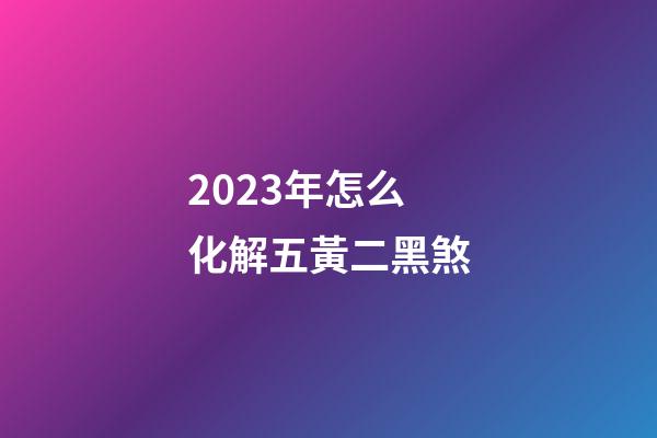 2023年怎么化解五黃二黑煞