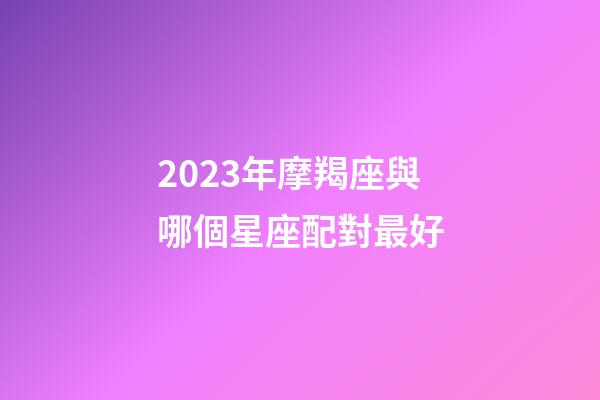 2023年摩羯座與哪個星座配對最好-第1張-星座運勢-玄機派