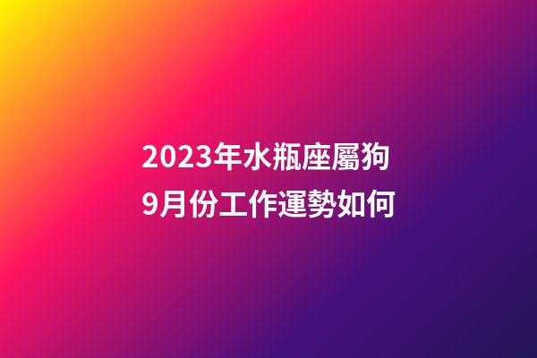 2023年水瓶座屬狗9月份工作運勢如何-第1張-星座運勢-玄機派