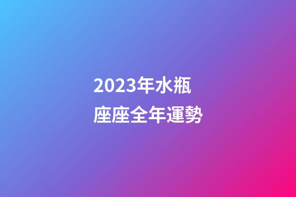 2023年水瓶座座全年運勢-第1張-星座運勢-玄機派