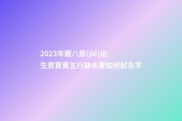 2023年臘八節(jié)出生男寶寶五行缺水要如何起名字