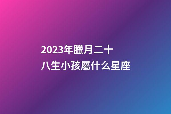 2023年臘月二十八生小孩屬什么星座-第1張-星座運勢-玄機派