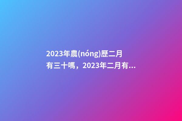 2023年農(nóng)歷二月有三十嗎，2023年二月有“九”嗎-第1張-觀點(diǎn)-玄機(jī)派