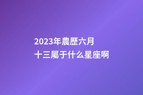 2023年農歷六月十三屬于什么星座啊-第1張-星座運勢-玄機派