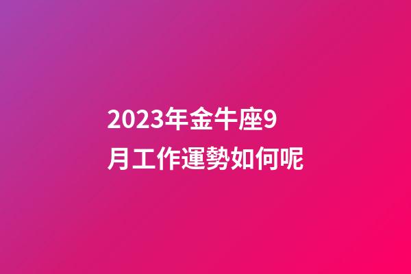 2023年金牛座9月工作運勢如何呢-第1張-星座運勢-玄機派