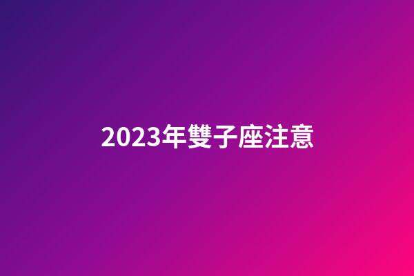 2023年雙子座注意-第1張-星座運勢-玄機派