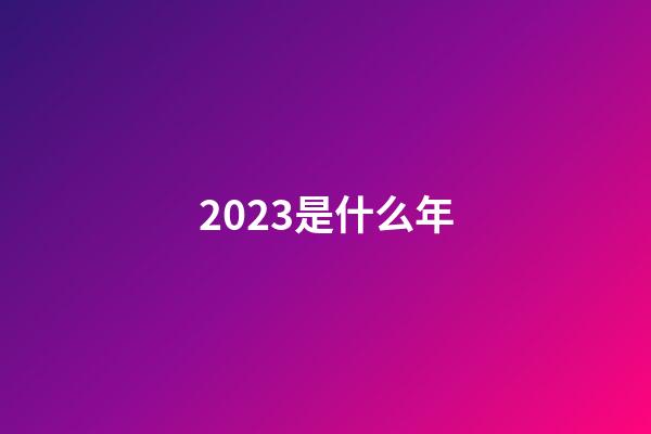 2023是什么年
