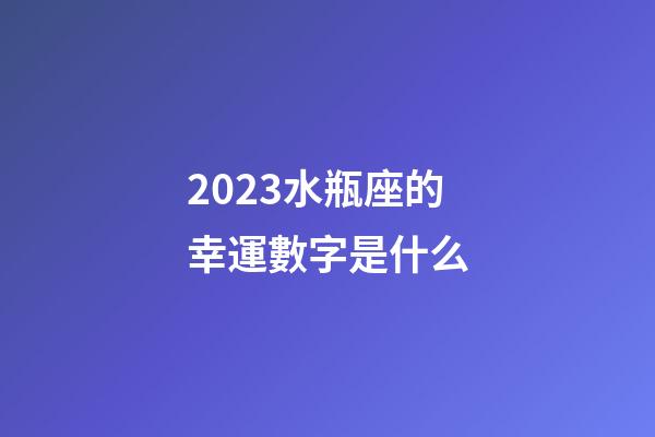 2023水瓶座的幸運數字是什么-第1張-星座運勢-玄機派