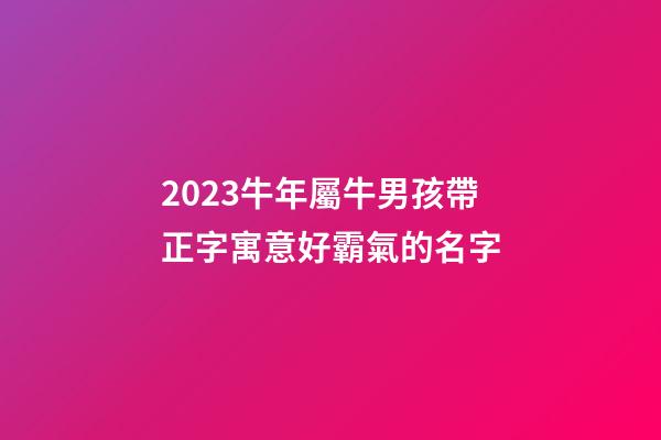 2023牛年屬牛男孩帶正字寓意好霸氣的名字