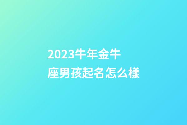 2023牛年金牛座男孩起名怎么樣