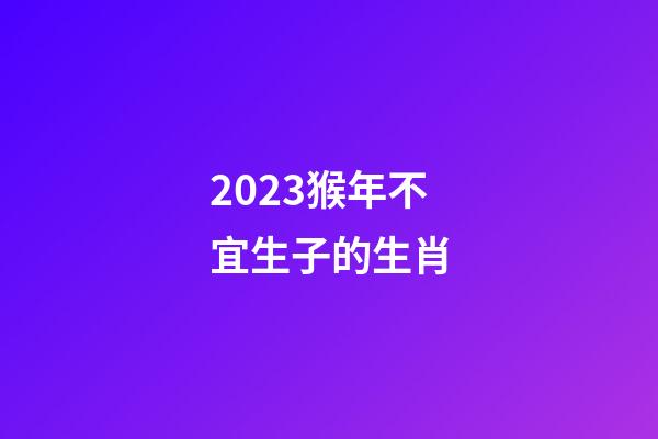 2023猴年不宜生子的生肖