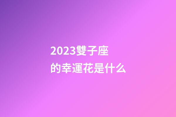 2023雙子座的幸運花是什么