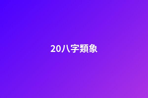 20.八字類象