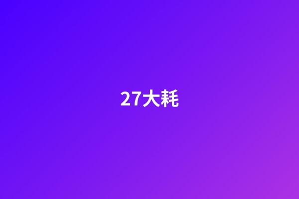 27.大耗