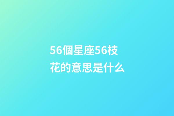56個星座56枝花的意思是什么-第1張-星座運勢-玄機派