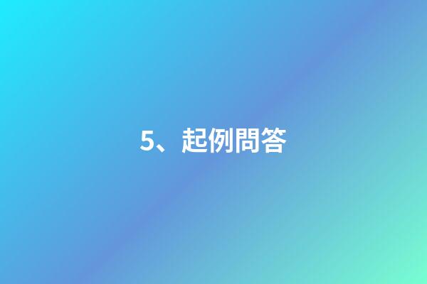 5、起例問答
