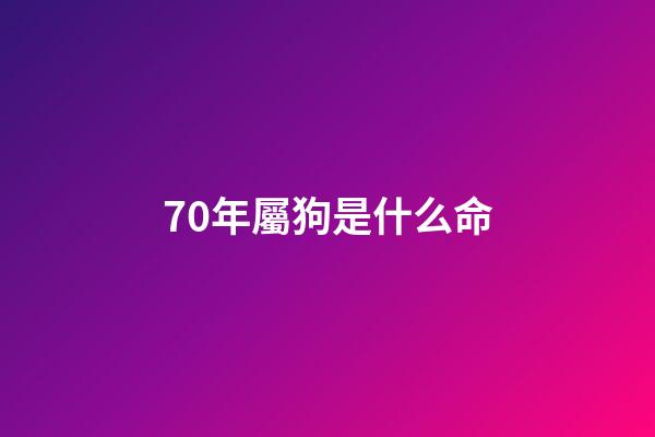 70年屬狗是什么命(70年屬狗女一生命運如何？)