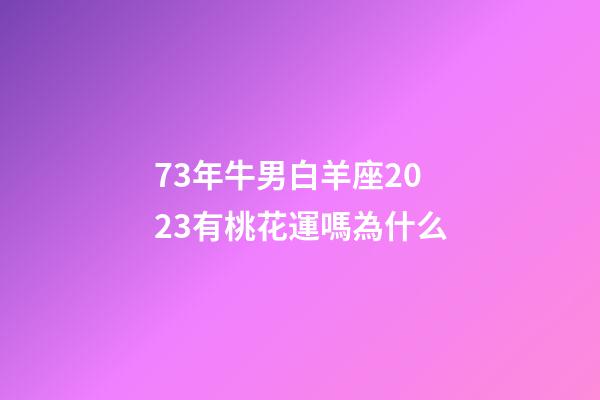 73年牛男白羊座2023有桃花運嗎為什么-第1張-星座運勢-玄機派