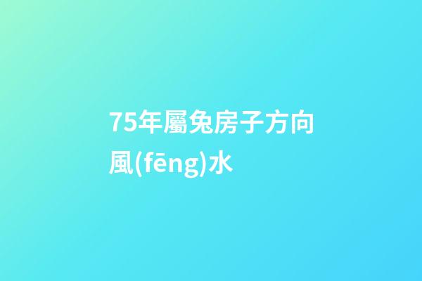 75年屬兔房子方向風(fēng)水